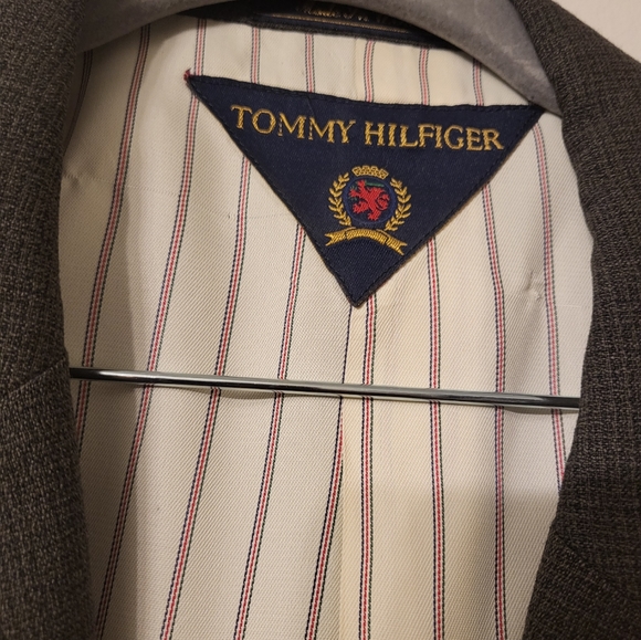 Vtg Tommy Hilfiger Wool Blazer Men's Sz 44R Preppy Academia Made In USA Office - Picture 4 of 8